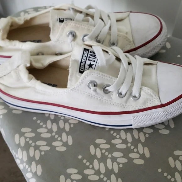 Converse White Canvas Sneakers Classic Style - Picture 5 of 6